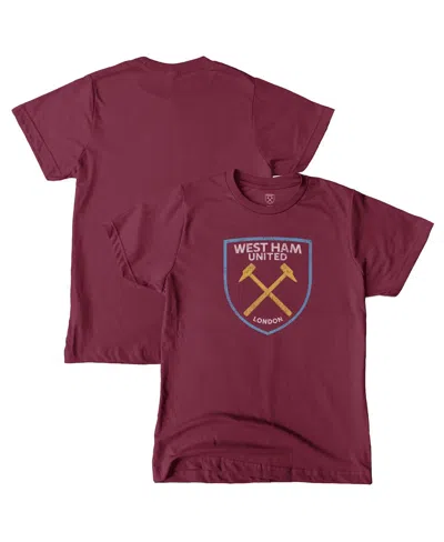 1863fc Kids' Big Boys And Girls Claret West Ham United Color Badge T-shirt In Burgundy