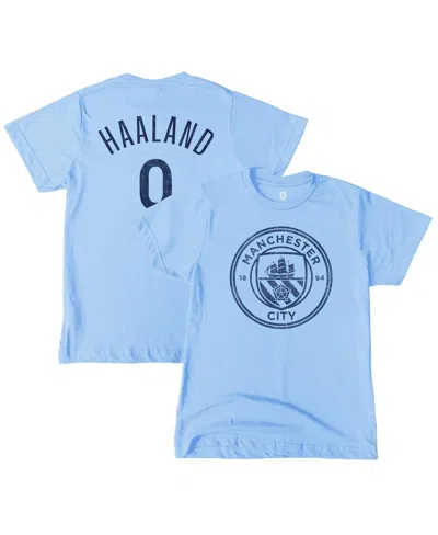 1863fc Kids' Big Boys And Girls Erling Haaland Sky Blue Manchester City Player T-shirt