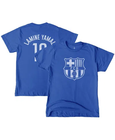 1863fc Kids' Big Boys And Girls Lamine Yamal Blue Barcelona Player Name Number T-shirt