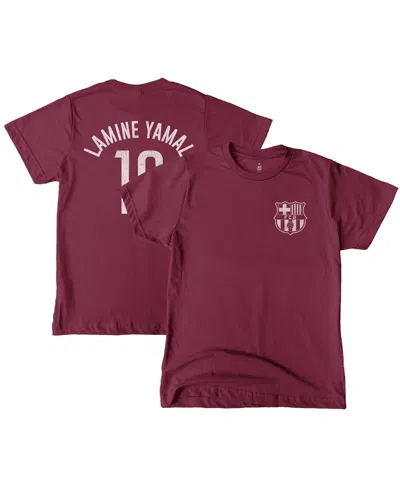 1863fc Kids' Big Boys And Girls Lamine Yamal Maroon Barcelona Player Name Number T-shirt In Burgundy
