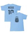 1863fc Big Boys And Girls Lionel Messi Light Blue Argentina National Team Name Number T-shirt In Blue