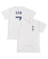 1863fc Big Boys And Girls Son Heung-min White Tottenham Hotspur Player T-shirt In White