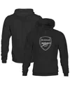 1863fc Big Boys And Girlsâ Black Arsenal Mono Badge Fleece Pullover Hoodie In Black