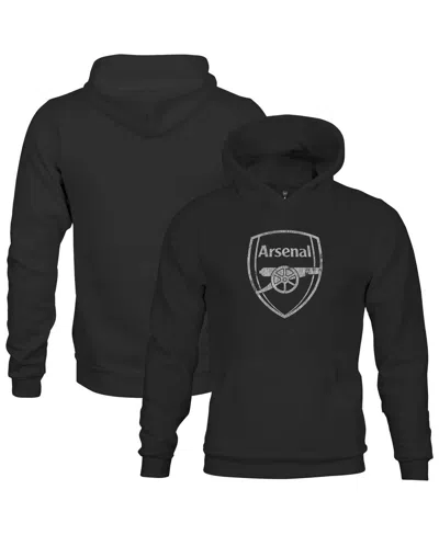1863fc Kids' Big Boys And Girlsâ Black Arsenal Mono Badge Fleece Pullover Hoodie