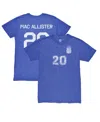1863fc Men's Alexis Mac Allister Blue Argentina National Team Retro Name Number Tri-blend T-shirt In Blue