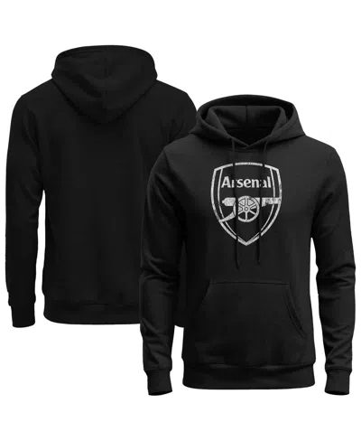 1863fc Men's Black Arsenal Mono Badge Fleece Hoodie