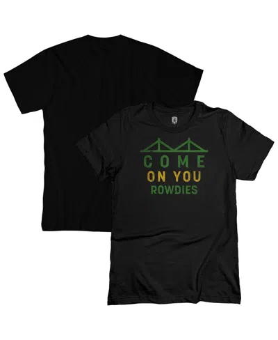 1863fc Men's Black Tampa Bay Rowdies Tapered Text T-shirt