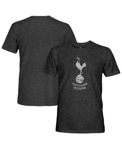 1863fc Men's Black Tottenham Hotspur Mono Badge Vintage Tri-blend T-shirt In Gray