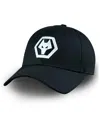 1863fc Men's Black Wolverhampton Wanderers Mono Badge Adjustable Hat In Black