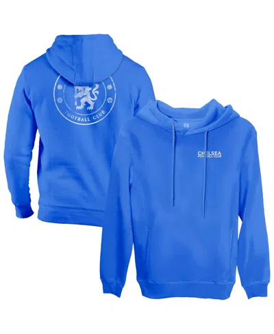 1863fc Men's Blue Chelsea Wordmark Fleece Pullover Hoodie