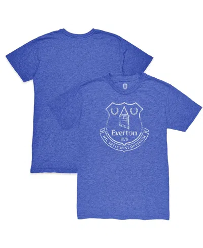 1863fc Men's Blue Everton Mono Badge Vintage Tri-blend T-shirt