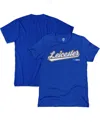 1863fc Men's Blue Leicester City Script T-shirt In Blue