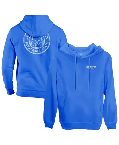 1863fc Men's Blue Leicester City Wordmark Fleece Pullover Hoodie