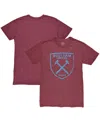 1863fc Men's Claret West Ham United Mono Crest Twisted Tri-blend Slub T-shirt In Red