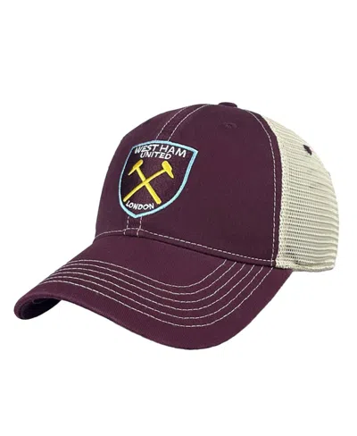 1863fc Men's Claret West Ham United Trucker Adjustable Hat In Burgundy