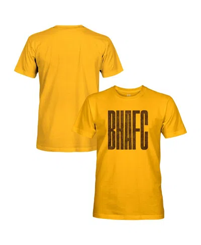 1863fc Men's Gold Brighton And Hove Albion Wordmark T-shirt