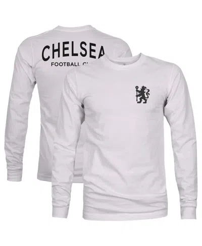 1863fc Men's Gray Chelsea Back Team Arch Long Sleeve T-shirt In White