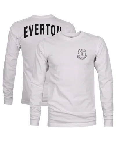 1863fc Men's Gray Everton Back Team Arch Long Sleeve T-shirt In White