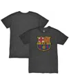 1863fc Men's Heather Black Barcelona Color Crest Twisted Tri-blend Slub T-shirt In Black