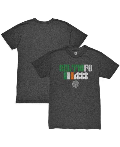 1863fc Kids' Men's Heather Black Celtic Retro Vibes Twisted Tri-blend Slub T-shirt