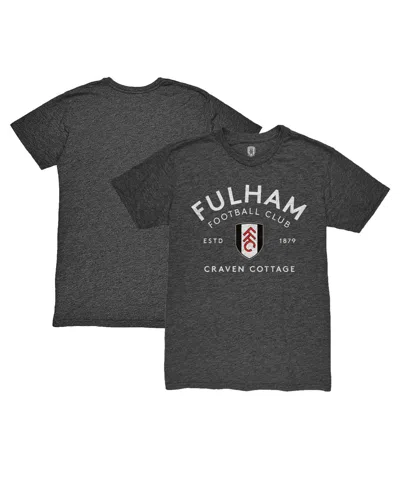 1863fc Men's Heather Black Fulham Arched Establish Twisted Tri-blend T-shirt