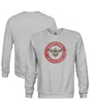 1863fc Men's Heather Gray Brentford Fc Color Badge Pullover Sweatshirt In Gray