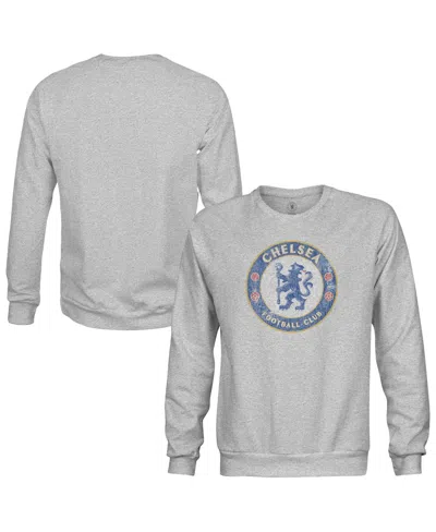 1863fc Men's Heather Gray Chelsea Pullover Crewneck Sweatshirt