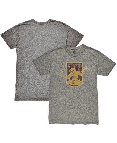 1863fc Kids' Men's Heather Gray Detroit City Fc Color Crest Twisted Tri-blend Slub T-shirt