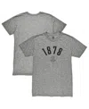 1863fc Men's Heather Gray Everton Arched Date Vintage Tri-blend T-shirt In Gray