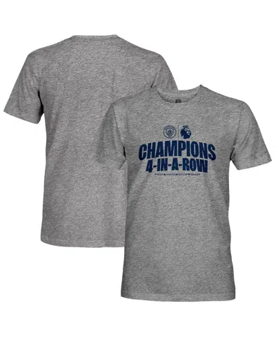 1863fc Men's Heather Gray Manchester City Four-time Consecutive Premier League Champions Lockup Retro Tri-b