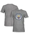 1863fc Men's Heather Gray Manchester City Tri-blend Color Crest T-shirt In Gray