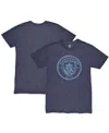 1863fc Men's Heather Navy Manchester City Color Crest Twisted Tri-blend T-shirt In Blue