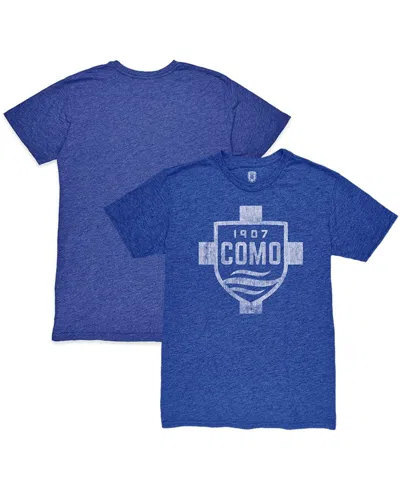 1863fc Men's Heather Royal Como 1907 Mono Crest Twisted Tri-blend Slub T-shirt In Blue