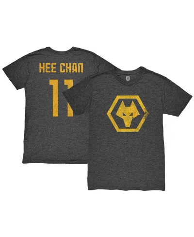 1863fc Men's Hwang Hee-chan Heather Black Wolverhampton Wanderers Player Name Number Twisted Tri-blend Slub