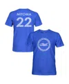 1863fc Men's Kaoru Mitoma Blue Brighton And Hove Albion Player Name Number Vintage Tri-blend T-shirt In Blue