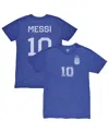 1863fc Men's Lionel Messi Blue Argentina National Team Retro Name Number Tri-blend T-shirt In Blue
