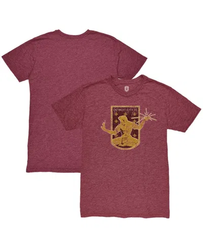 1863fc Kids' Men's Maroon Detroit City Fc Color Crest Twisted Tri-blend Slub T-shirt In Burgundy