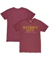 1863fc Men's Maroon Detroit City Fc Wordmark Twisted Tri-blend Slub T-shirt In Burgundy