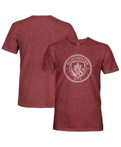 1863fc Men's Maroon Manchester City Mono Badge Retro Tri-blend T-shirt In Burgundy
