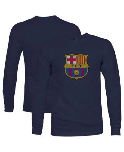 1863fc Men's Navy Barcelona Color Badge Long Sleeve T-shirt In Blue