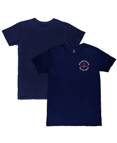1863fc Kids' Men's Navy Barcelona Slogan Wrap Slub T-shirt In Blue