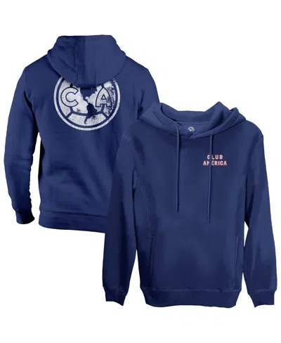 1863fc Men's Navy Club America Wordmark Fleece Pullover Hoodie In Blue