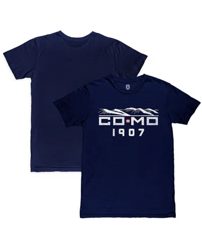 1863fc Men's Navy Como 1907 Landmark Slub T-shirt In Blue