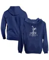 1863fc Men's Navy Tottenham Hotspur Mono Badge Fleece Pullover Hoodie In Blue