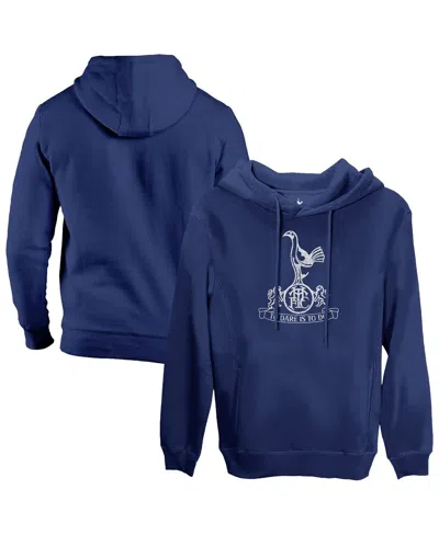 1863fc Men's Navy Tottenham Hotspur Mono Badge Fleece Pullover Hoodie In Blue