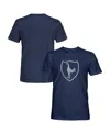 1863fc Men's Navy Tottenham Hotspur Retro Monochrome Badge Tri-blend T-shirt In Blue