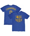 1863fc Men's Robert Lewandowski Heather Royal Barcelona Player Name Number Twisted Tri-blend Slub T-shirt In Blue