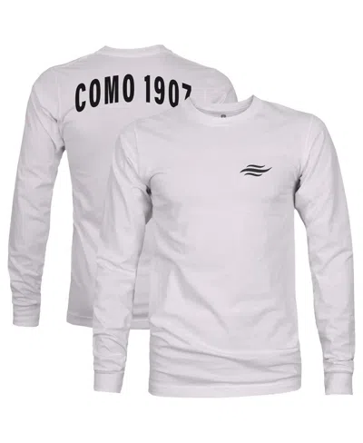 1863fc Men's Silver Como 1907 Arch Long Sleeve T-shirt In White