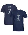 1863fc Men's Son Heung-min Heather Navy Tottenham Hotspur Player Name Number Twisted Tri-blend Slub T-shirt In Blue