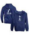 1863fc Men's Son Heung-min Navy Tottenham Hotspur Player Fleece Pullover Hoodie In Blue